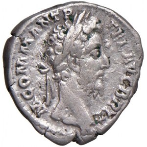 Commodo (180-192) Denario - Testa laureata a d. - R/ Giove s...
