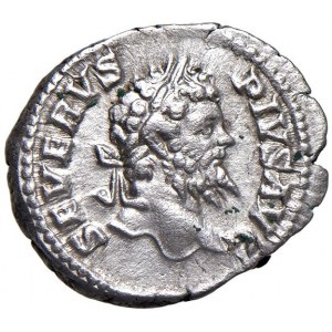 Septimius Severus (193-211) Denár - Vavrincová hlava vpravo - R/...