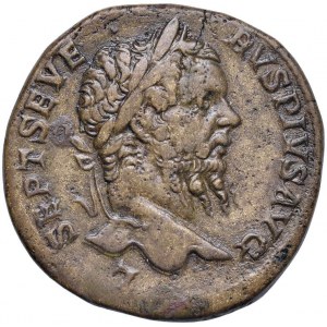 Settimio Severo (193-211) Sesterzio - Testa laureata a d. - ...