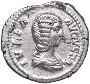 Julia Domna (wife of Septimius Severus) Denarius - Bust dra...