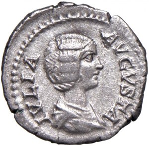 Julia Domna (wife of Septimius Severus) Denarius - Bust dra...