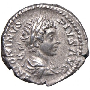 Caracalla (211-217) Denario - Busto laureato e drappeggiato ...