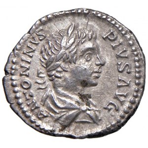 Caracalla (211-217) Denario - Busto laureato e drappeggiato ...