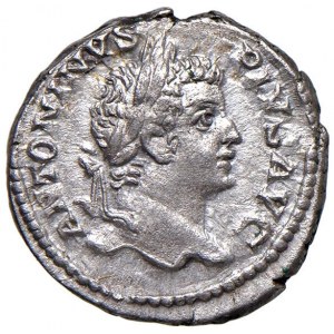 Caracalla (211-217) Denario - Busto laureato a d. - R/ L'Imp...
