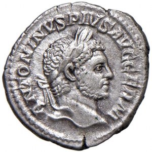 Caracalla (211-217) Denario - Testa laureata a d. - R/ Il So...