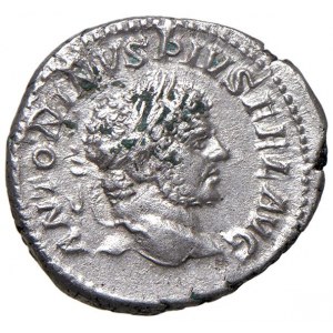 Caracalla (211-217) Denier - Tête laurée à droite - R/ Mars...