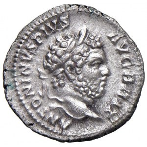 Caracalla (211-217) Denár - Laureátova hlava vpravo - R/ Annon...