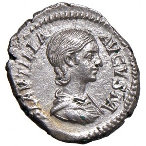 Plautilla (moglie di Caracalla) Denario - Busto drappeggiato...