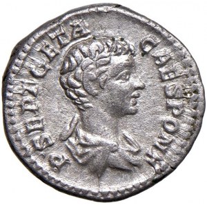 Geta (211-215) Denario - Busto drappeggiato a d. - R/ Nobili...