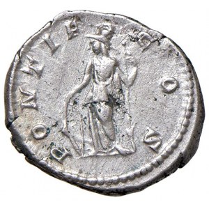 Geta (211-215) Denario - Busto drappeggiato a d. - R/ Minerv...