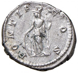 Geta (211-215) Denár - Draped bust r. - R/ Minerv...