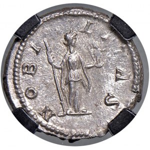 Geta (211-215) Denario - Busto a d. - R/ La Nobiltà stante d...