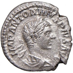 Elagabalo (218-222) Denario - Busto laureato e drappeggiato ...