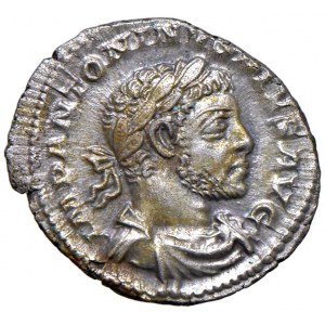 Elagabalus (218-222) Denarius - Lorbeerbüste, drapiert und...