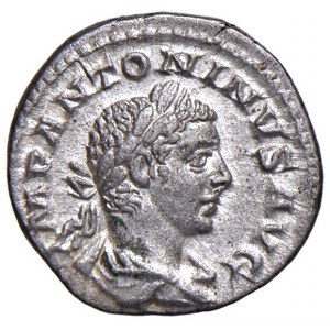 Elagabalo (218-222) Denario - Busto laureato e drappeggiato ...