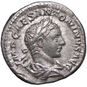 Elagabalo (218-222) Denario - Busto laureato e drappeggiato ...
