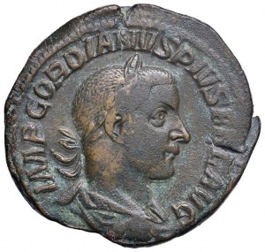 Gordian III (238-244) Sestercius - Laureátské poprsí r. - R/ ...