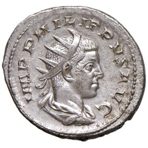 Filippo II (244-249) Antoniniano - Testa radiata a d. - R/ M...