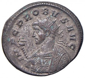 Probus (276-282) Antoninianus (Ticinum) Helmeted bust l. - R/...