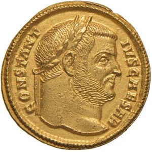 Costanzo I (293-305) Aureo (Aquileia) Testa laureata a d. - ...