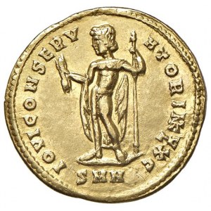 Galerio (305-311) Aureo (Nicomedia) Testa laureata a d. - R/...