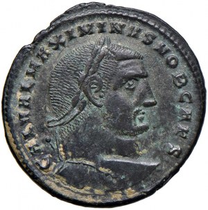 Maximinus II (305-307) Follis (Heraclea) Laureate head at d....