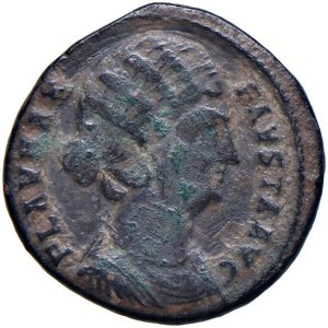 Fausta (manželka Konstantina) Follis (Antiochie) Bustro drap...