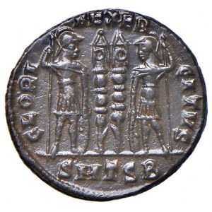 Costantino II (337-340) Follis (Thessalonica) Busto diademat...