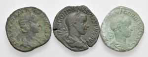 Lot of three sestertii...