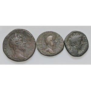Lotto di 3 bronzi romani di cui uno con interessante rovesci...