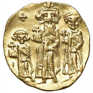 Eraclio (610-641) Solido - I tre imperatori stanti di fronte...