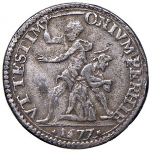 FIRENZE Cosimo III (1670-1723) Lira 1677 - MB (g 6,51) Falsa...
