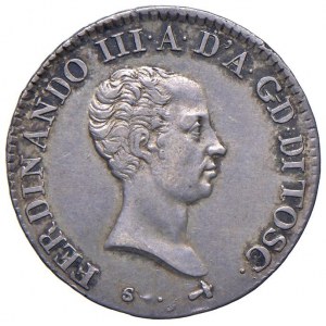 FIRENZE Ferdinando III (1814-1824) Lira 1821 - MIR 438/1 AG ...