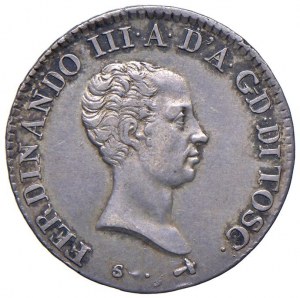 FLORENCE Ferdinand III (1814-1824) Lira 1821 - MIR 438/1 AG ...