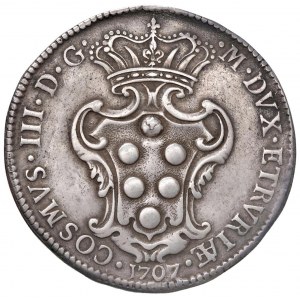 LIVORNO Cosimo III (1670-1723) Pezza della rosa 1707 - MIR 6...