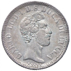 LUCCA Carlo Lodovico di Borbone (1824-1847) 2 Lire 1837 - Gi...