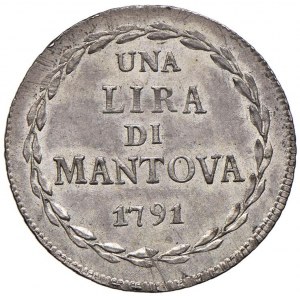 MANTOVA Francesco II (1796-1797) Lira 1791 - Gig. 1 AG (g 3,...
