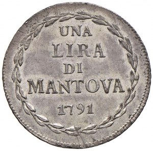 MANTOVA Francis II (1796-1797) Lira 1791 - Gig. 1 AG (g 3,...
