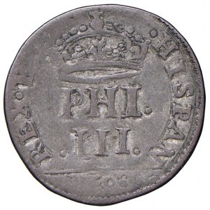 MILÁNO Filip III (1598-1621) 4 Soldi 1608 - MIR 350 MI (g ...