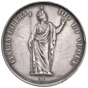 MILANO Governo provvisorio (1848) 5 Lire 1848 Rami lunghi - ...