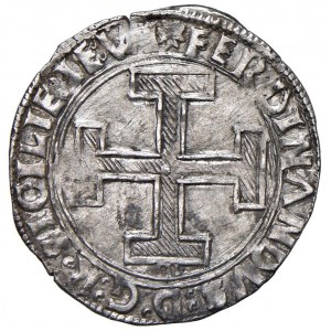 NAPOLI Ferdinando d'Aragona (1485-1494) Coronato sigla M sot...