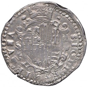 NAPOLI Filippo II (1554-1598) Mezzo Ducato - Magliocca 25 AG...