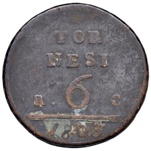 NAPOLI Ferdinando IV (1799-1805) 6 Tornesi 1803 - Nomisma 64...