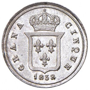 NAPLES Ferdinand II (1830-1859) Polovica karlína 1838 - Nomism...