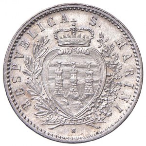 SAN MARINO 50 Centesimi 1898 - AG (g 2,49...