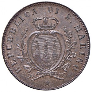 SAN MARINO 5 Centesimi 1869 - CU (g 5,06)...
