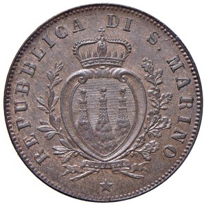SAN MARINO 5 cents 1869 - CU (g 5.06)...