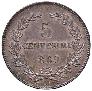 SAN MARINO 5 cents 1869 - CU (g 5.06)...