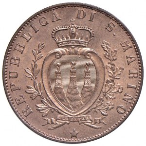 SAN MARINO 5 Cenetesimi 1894 - CU (g 5,14) Rame rosso...