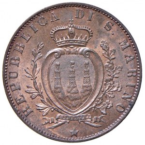 SAN MARINO 5 Centesimi 1894 - CU (g 5,13) Rame rosso...